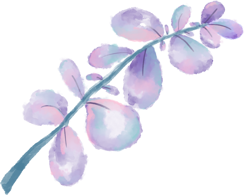 Watercolor Purple Flower